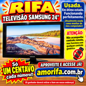 Televisão Samsung 24’ – Usada
